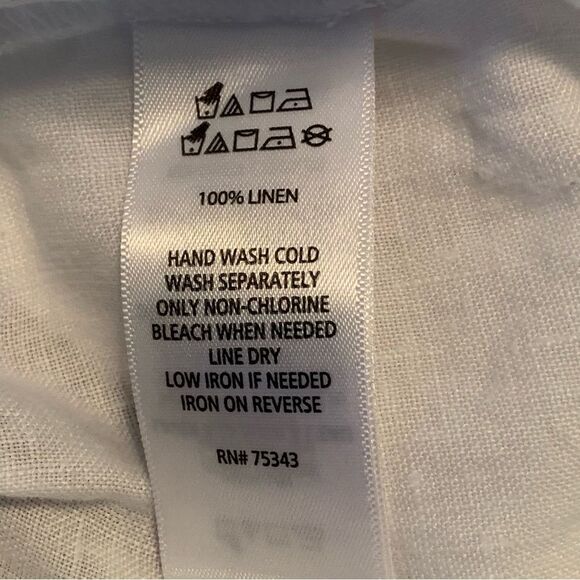 RACHEL ZOE Linen Pants Women’s Medium White Elastic Waist Double Row Tassels. - Picture 9 of 12